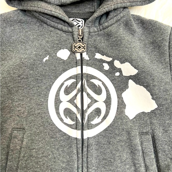 Maui Built Kids Grey Full Zip hoodie-Medium (2-3 years) - Picture 4 of 9